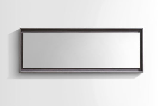 80" Wide Mirror w/ Shelf Gray Oak