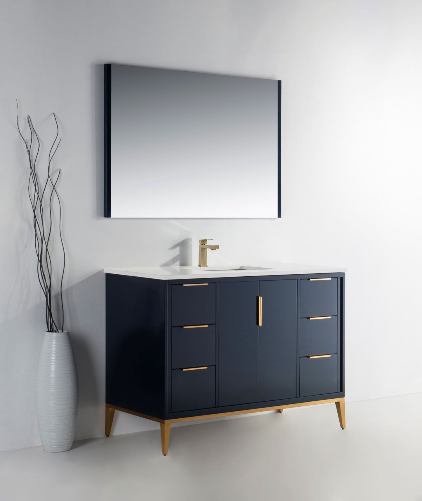 Divani 48'' Navy Blue Vanity W/ Quartz Counter Top