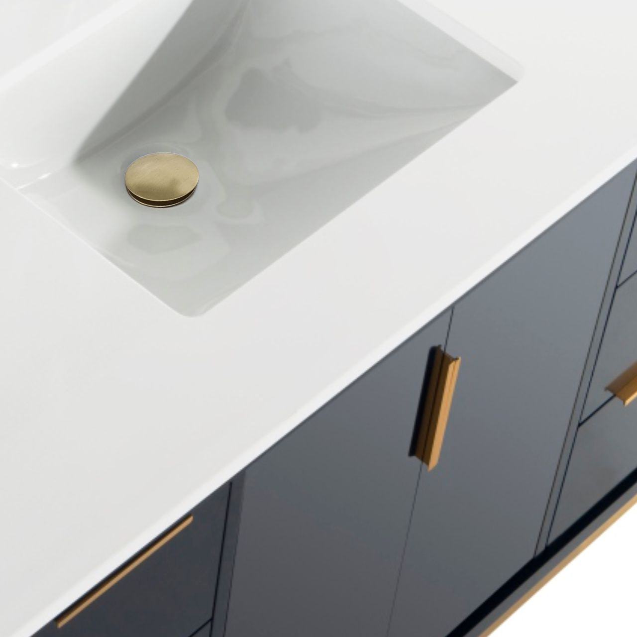 Divani 48'' Navy Blue Vanity W/ Quartz Counter Top