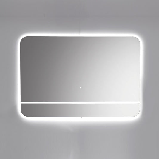Kubebath Lumino 48'' LED Mirror with LED Acrylic Shelf w/ Anti-Fog