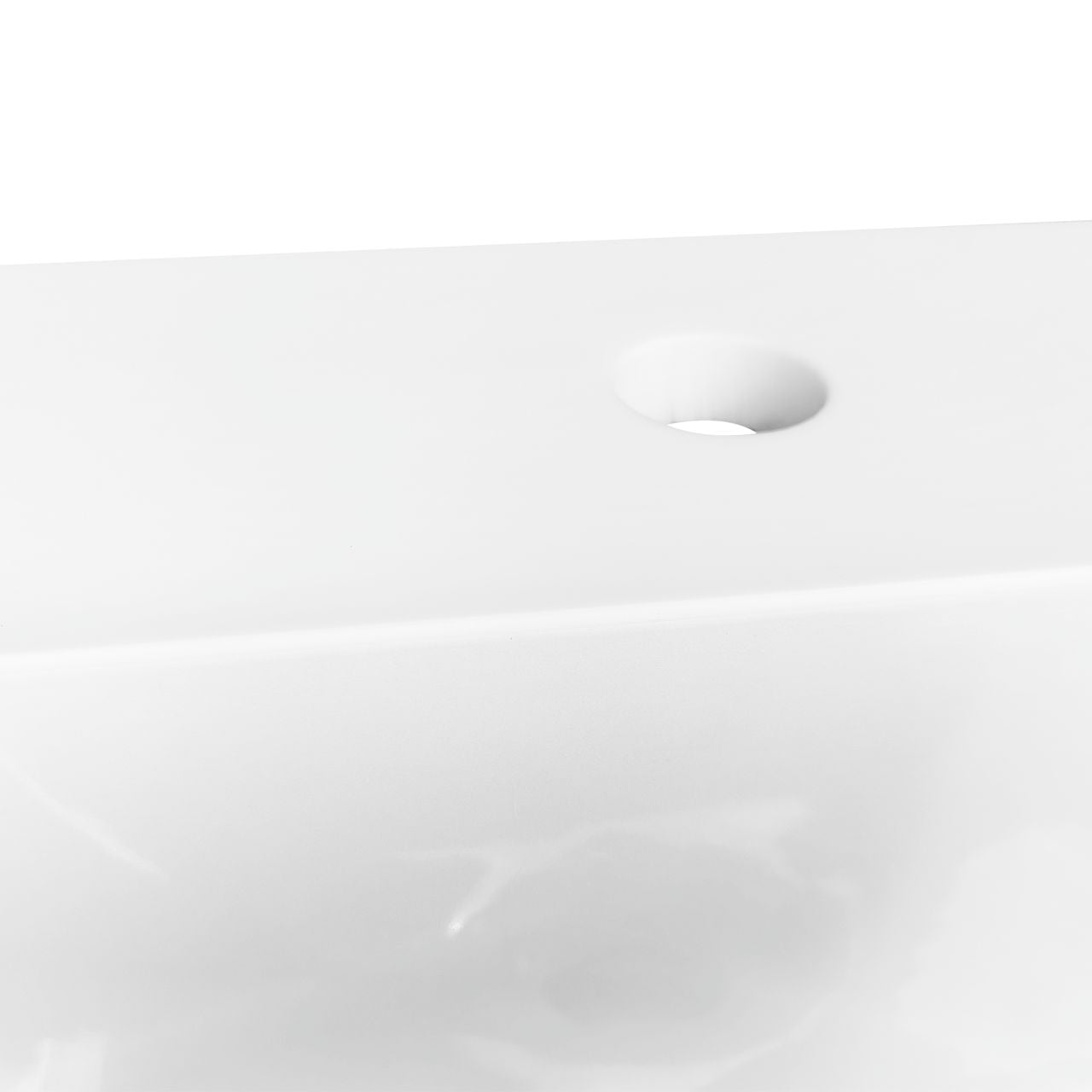60'' KubeBath White Quartz Counter-Top W/ Under-Mount Sink