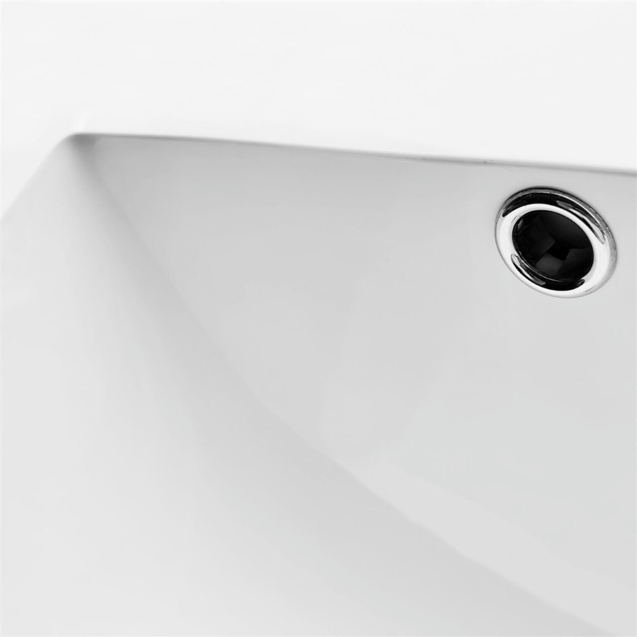 60'' KubeBath White Quartz Counter-Top W/ Under-Mount Sink