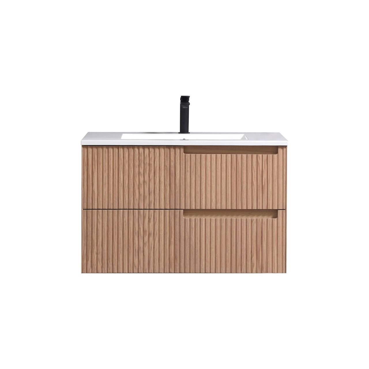 32'' Fiore Modern Wall Mount Bathroom Vanity OAKWOOD