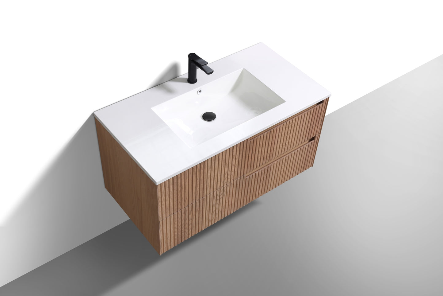 40'' Fiore Modern Wall Mount Bathroom Vanity OAKWOOD