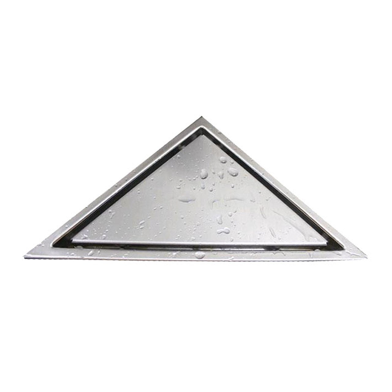 Kube 6.5" Triangle Stainless Steel Tile Grate Chrome