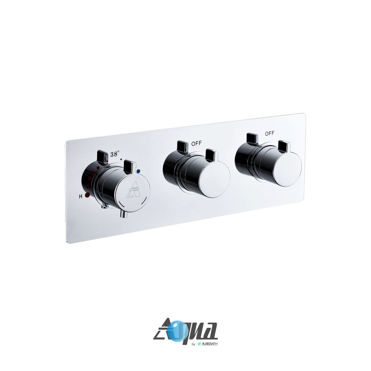 Aqua Piazza by KubeBath 2-Way Thermostatic Valve Chrome