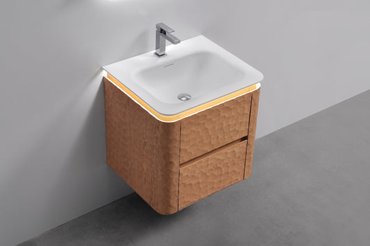 24'' Lumi Modern Wall Mount Bathroom Vanity-OAKWOOD