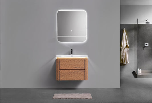 32'' Lumi Modern Wall Mount Bathroom Vanity - OAKWOOD