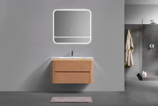40'' Lumi Modern Wall Mount Bathroom Vanity - OAKWOOD