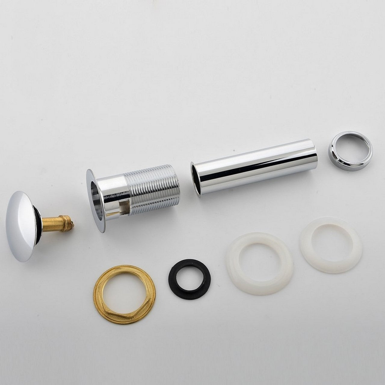 Kubebath Solid Brass Construction Pop-Up Drain Chrome Finish – W/ Overflow