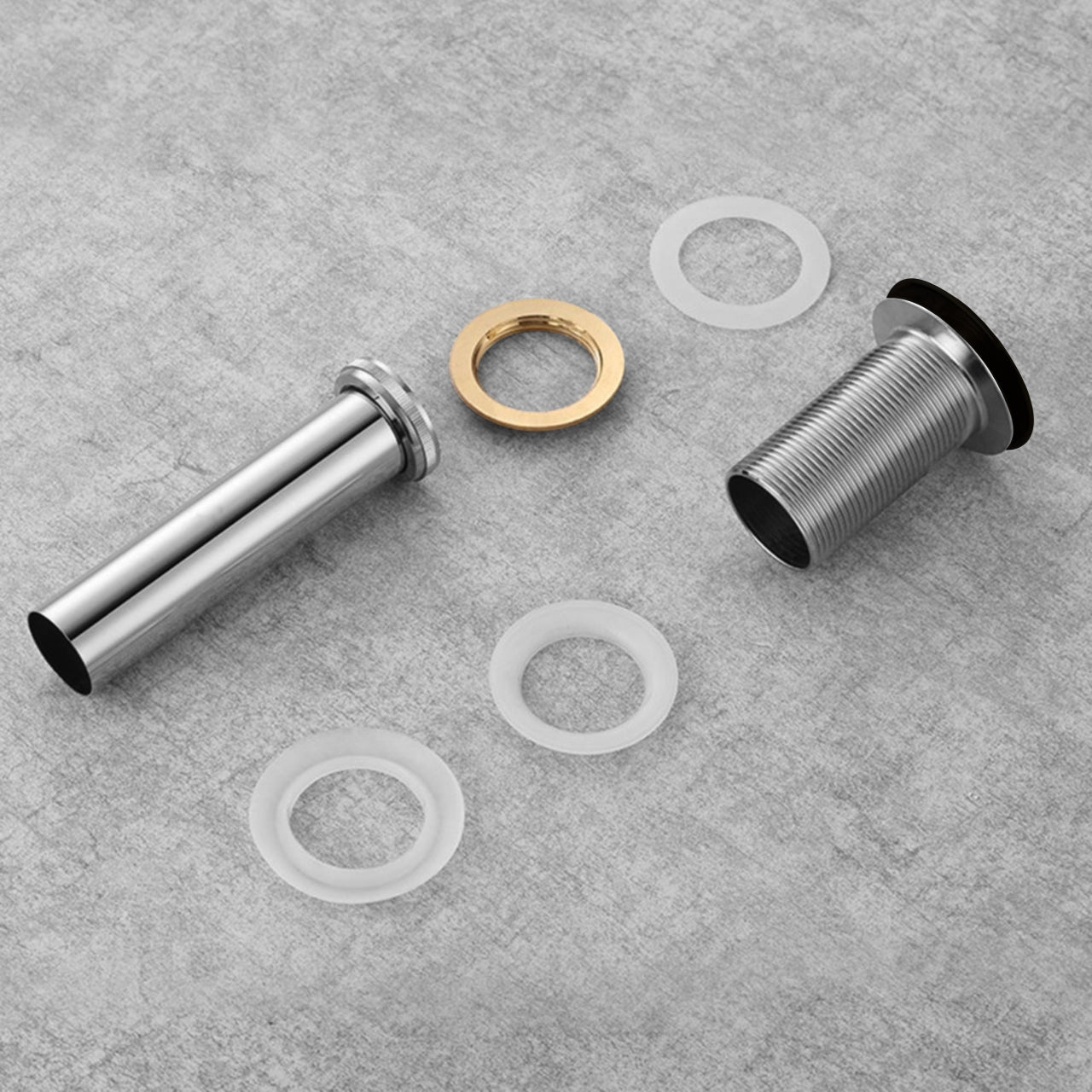 Kubebath Solid Brass Construction Pop-Up Drain Matte Black No Overflow