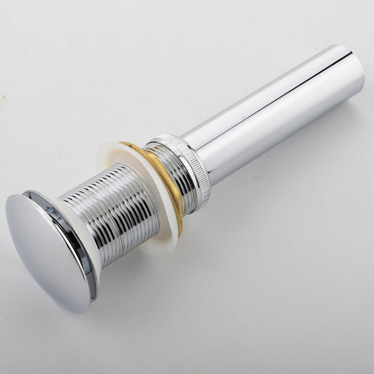 Kubebath Solid Brass Construction Pop-Up Drain Chrome Finish No Overflow