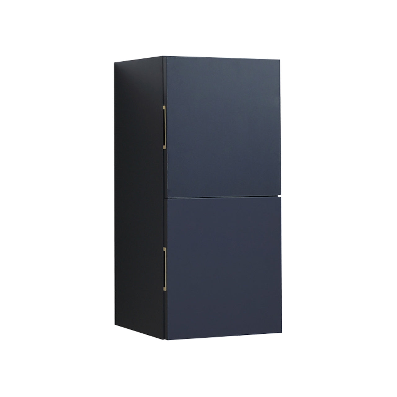 Bathroom Navy Blue Linen Side Cabinet w/ 2 Storage Areas