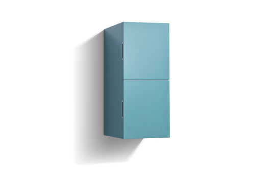Bathroom Teal Green Linen Side Cabinet w/ 2 Storage Areas