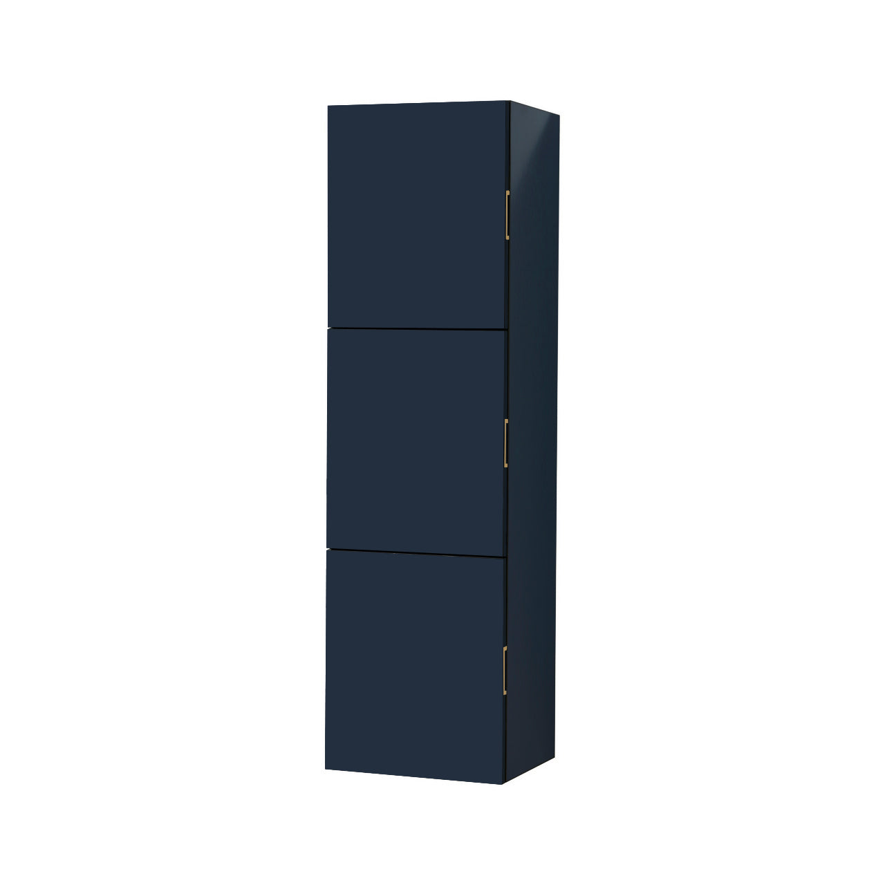 Bliss Blue Bathroom Linen Cabinet w/ 3 Large Storage Areas