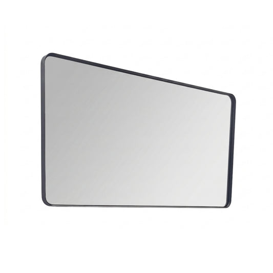 60'' Smusso Matte Black Framed Vanity Mirror