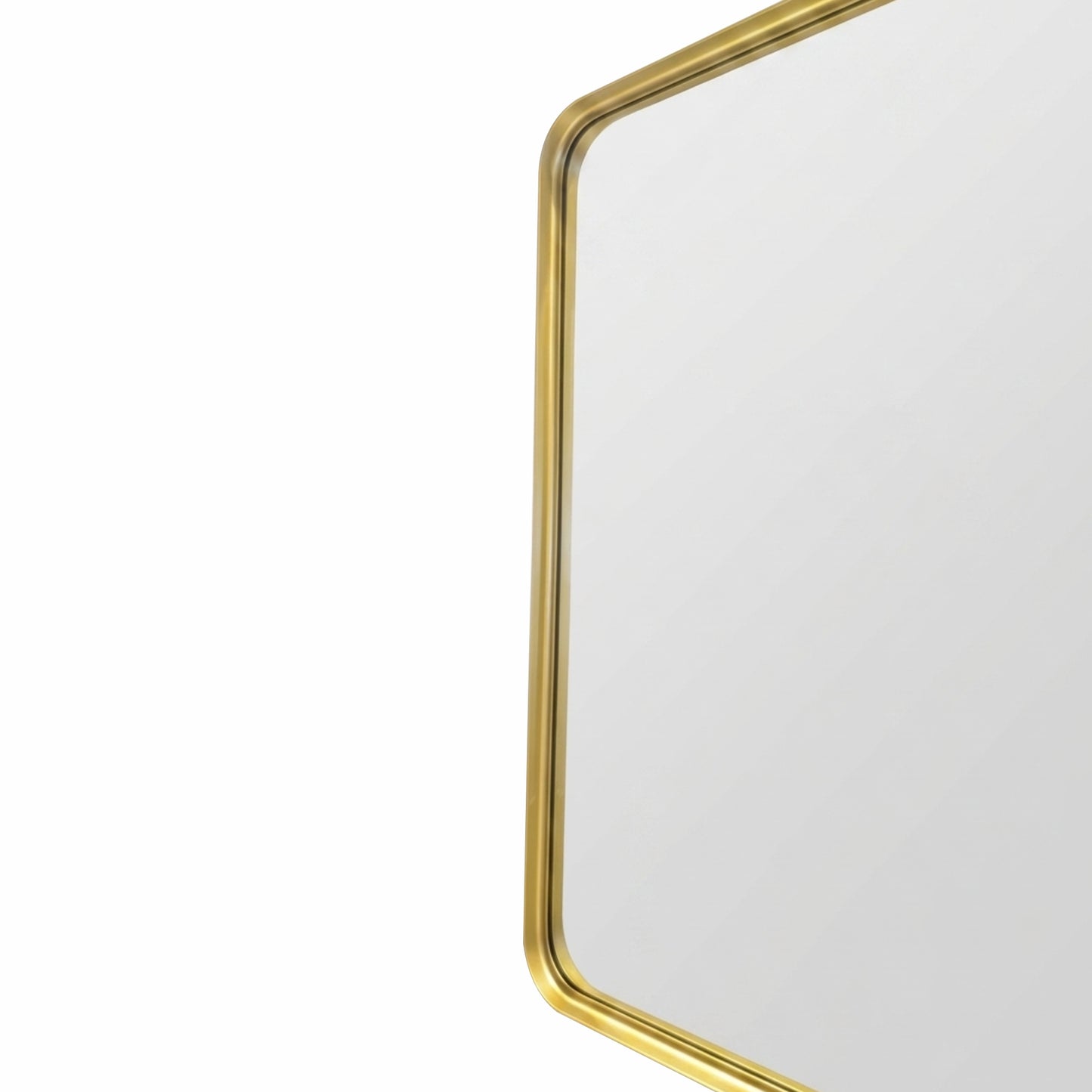 70'' Smusso Brushed Gold Framed Vanity Mirror