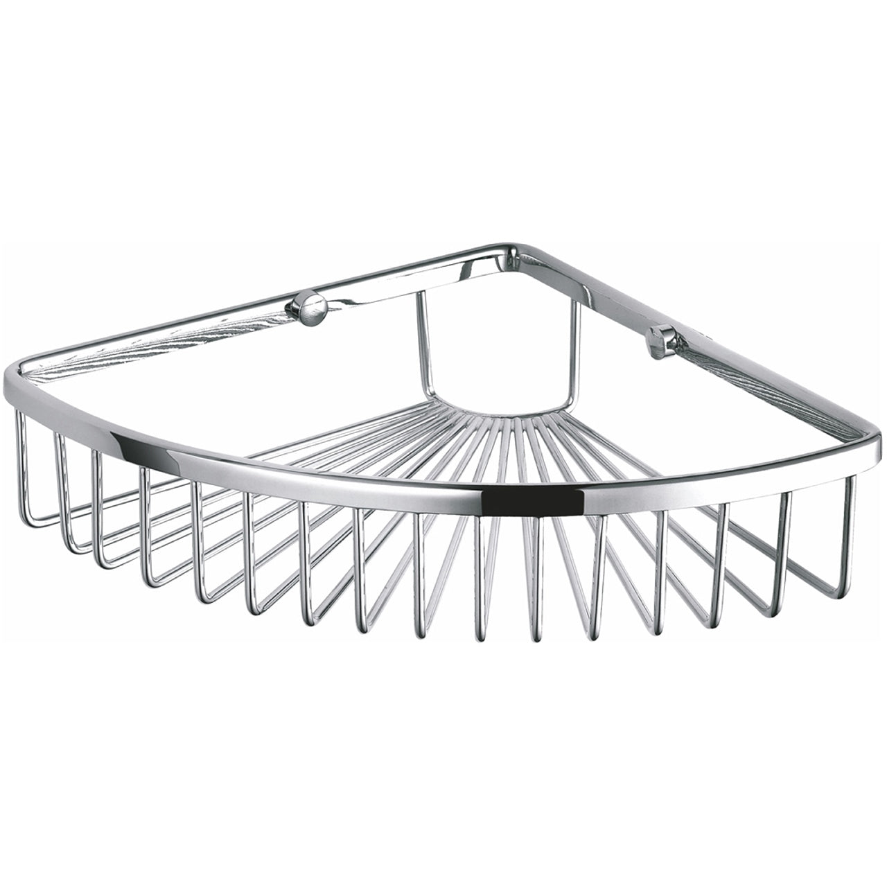 Kube Single Corner Wire Basket Chrome