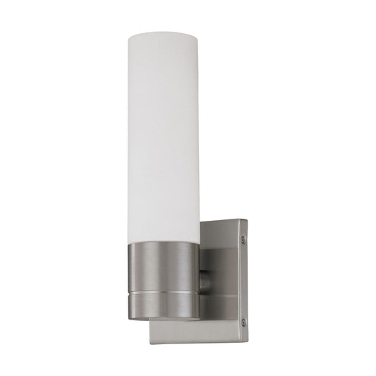 Nuvo Lighting 60-2934 Link 1-Light Tube Wall Sconce with White Glass