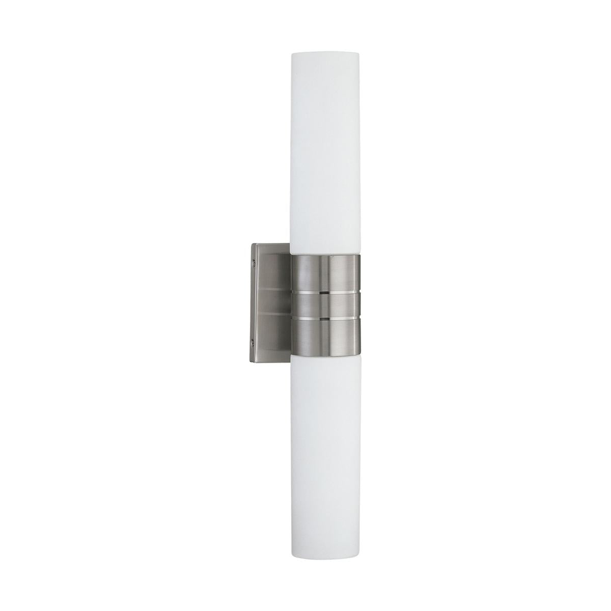 Nuvo Lighting 60-2936 Link 2-Light (Vertical) Tube Wall Sconce with White Glass