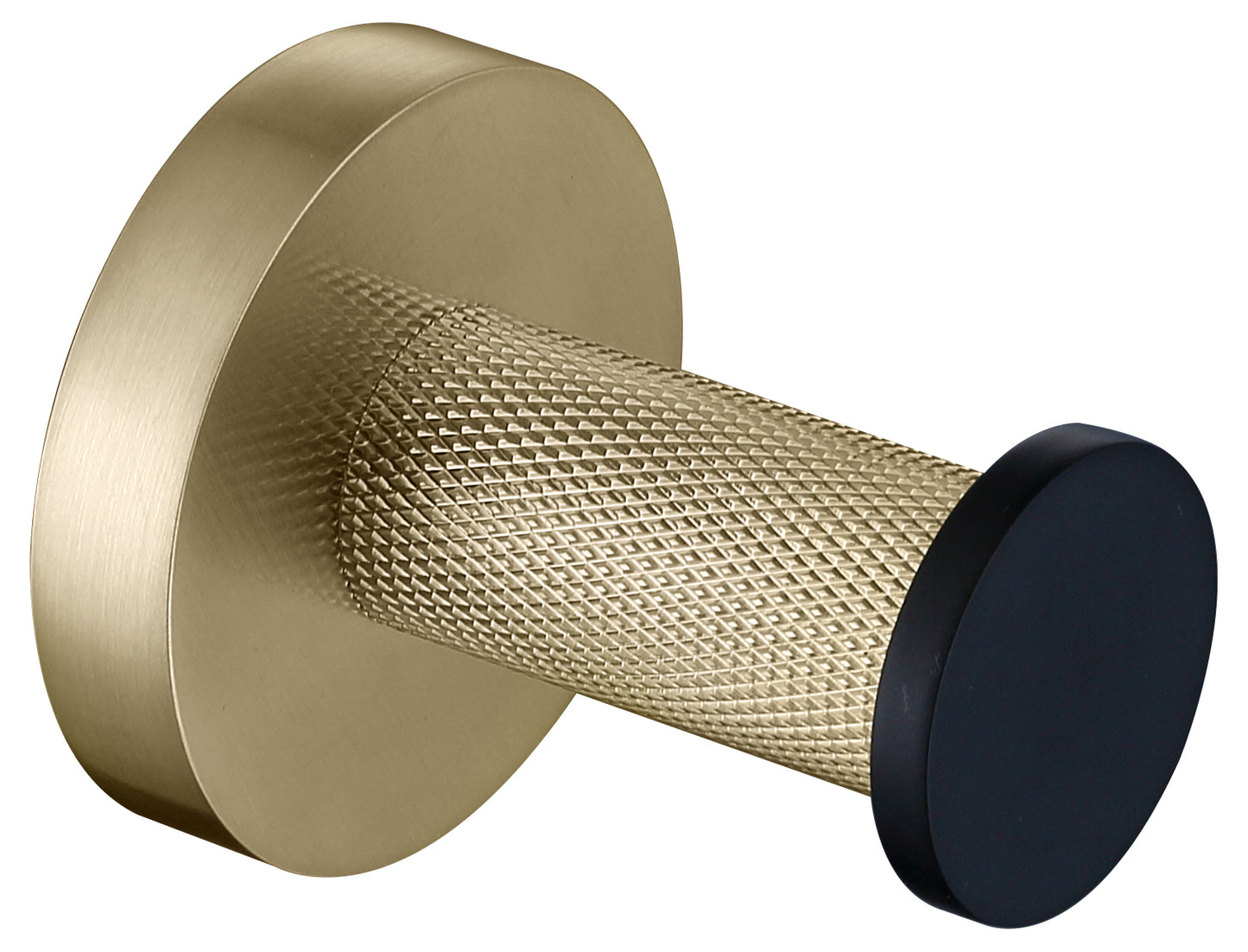 Aqua RONDO Single Robe Hook - Brushed Gold & Black