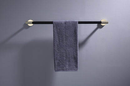 Aqua Rondo Towel Bar - Brushed Gold & Black