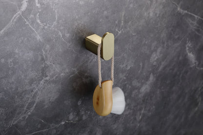 Aqua Chiaro Single Rob Hook - Brushed Gold
