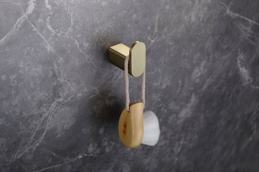 Aqua Chiaro Single Rob Hook - Brushed Gold