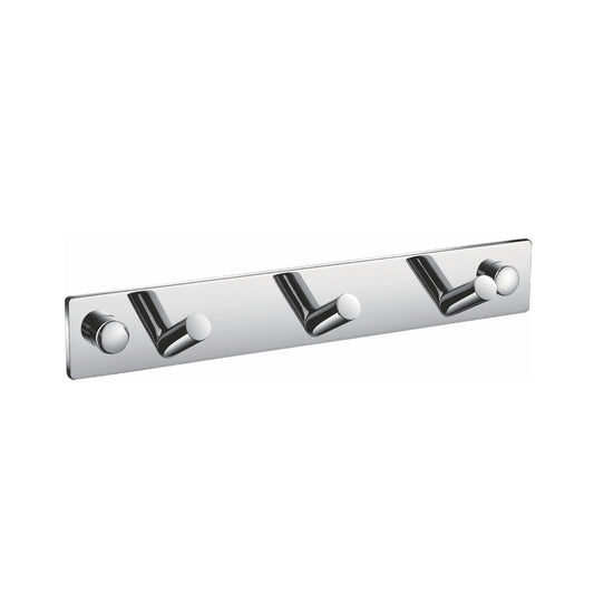 Aqua Chiaro by KubeBath Robe Hook With 3 Hooks Chrome