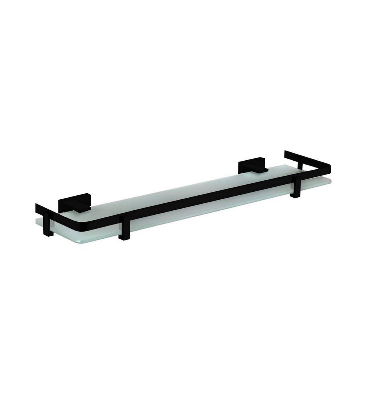 Aqua PLATO Glass Shelf Black