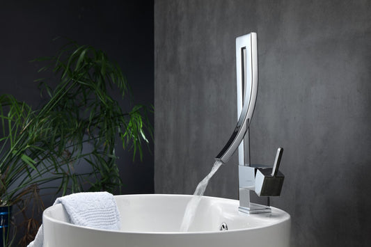 Aqua Elegance Single Lever Wide Spread Faucet Chrome