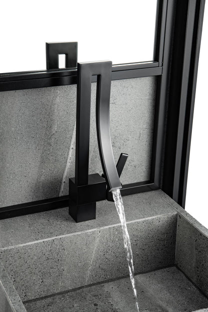 Aqua Elegance Single Lever Wide Spread Faucet Black