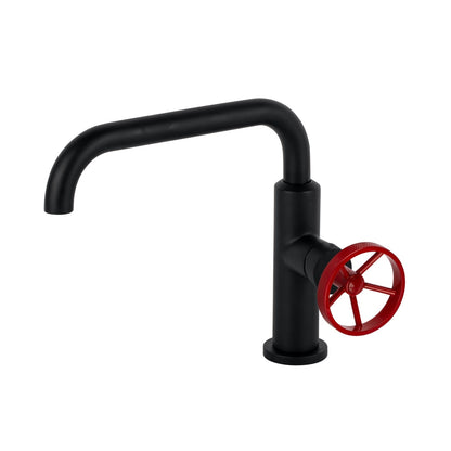 Aqua Loft Single Lever Bathroom Vanity Faucet with Side Handle Black