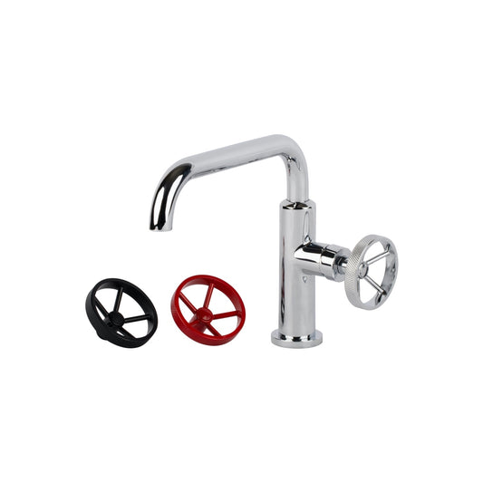 Aqua Loft Single Lever Bathroom Vanity Faucet with Side Handle Chrome