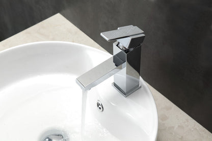 Aqua Piazza Single Lever Bathroom Vanity Faucet Chrome