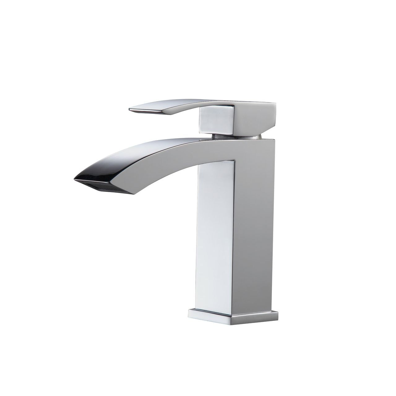 Aqua Balzo Single Lever Wide Spread Bathroom Vanity Faucet Chrome