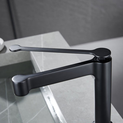 Aqua Mirante Single Lever Bathroom Vanity Faucet Black