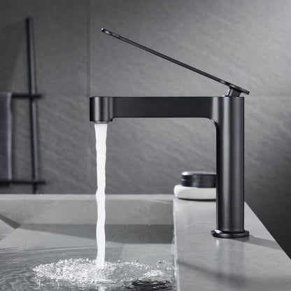 Aqua Mirante Single Lever Bathroom Vanity Faucet Black