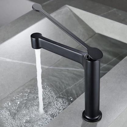 Aqua Mirante Single Lever Bathroom Vanity Faucet Black