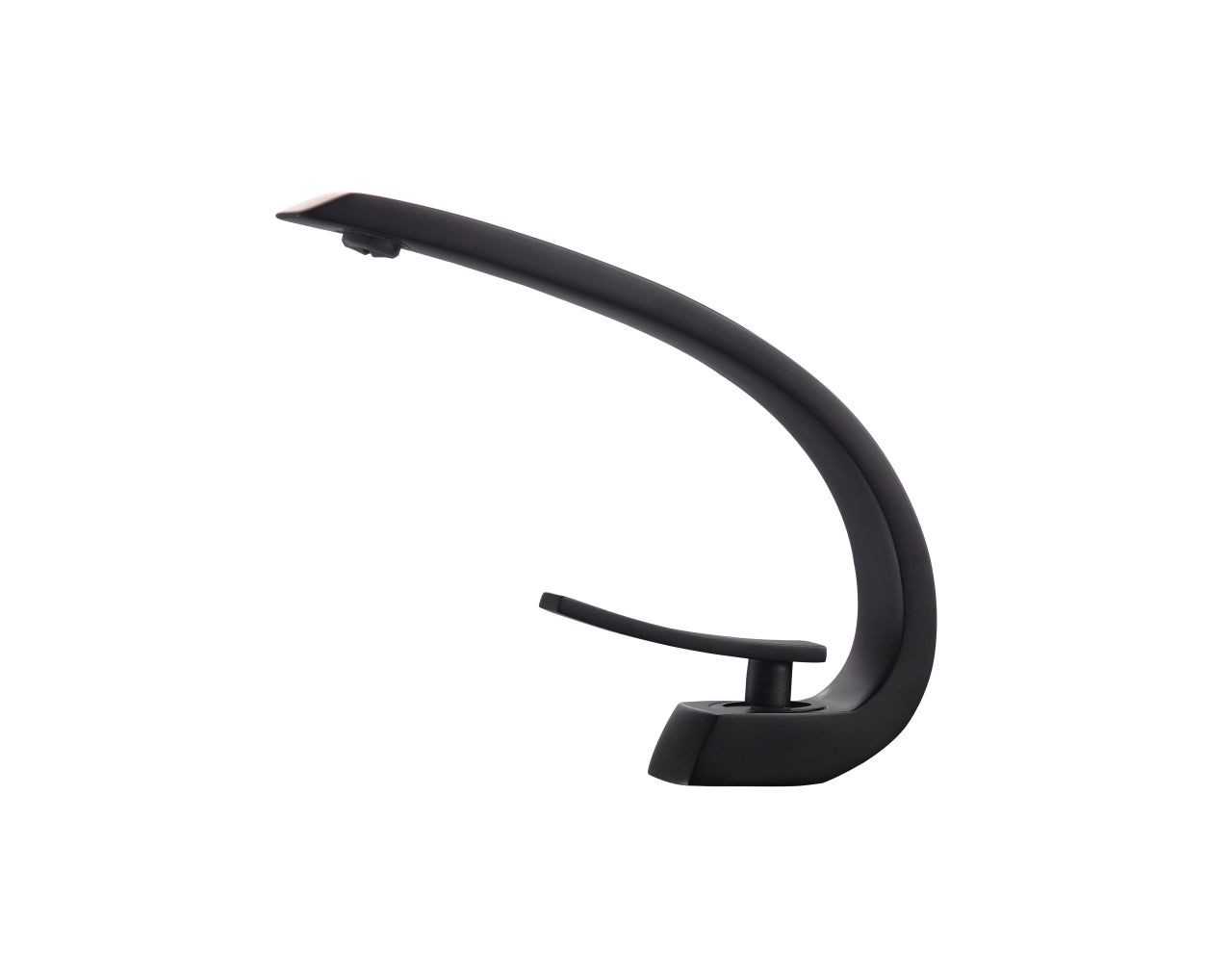 Aqua Arcco Single Lever Wide Spread Bathroom Vanity Faucet Black