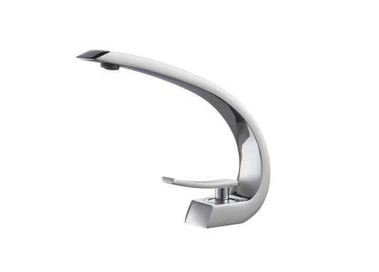 Aqua Arcco Single Lever Wide Spread Bathroom Vanity Faucet Chrome