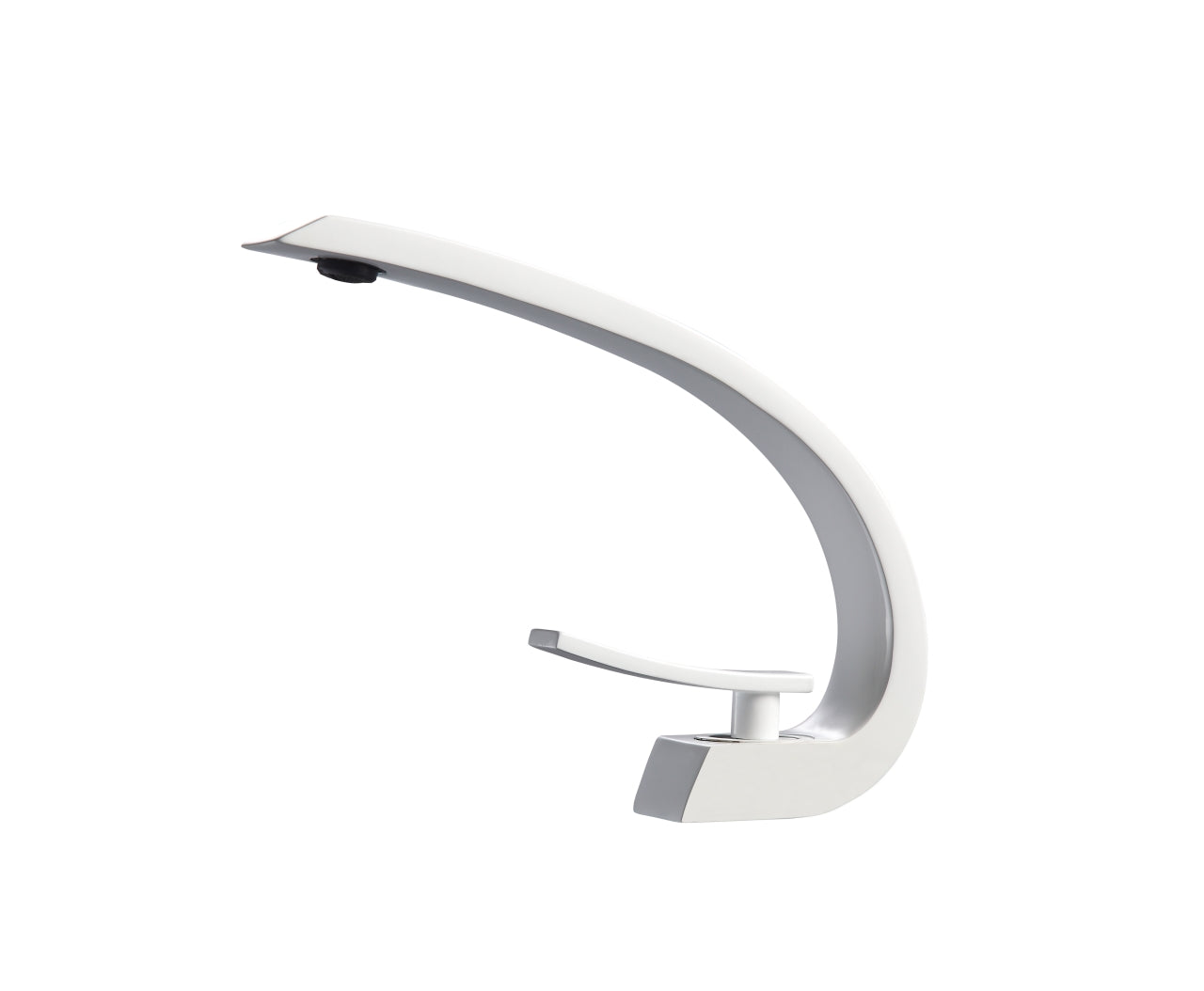 Aqua Arcco Single Lever Wide Spread Bathroom Vanity Faucet White
