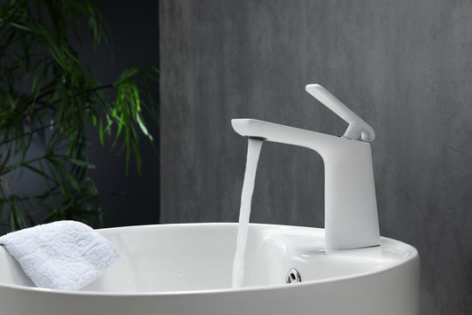 Aqua Adatto Single Lever Faucet Chrome and White