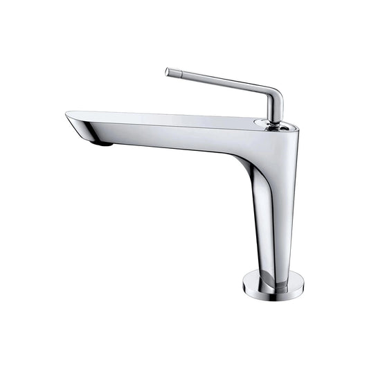 Aqua Saggio by KubeBath Single Lever Bathroom Vanity Faucet Chrome