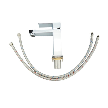 Aqua Kubo by KubeBath Single Lever Bathroom Vanity Faucet Chrome