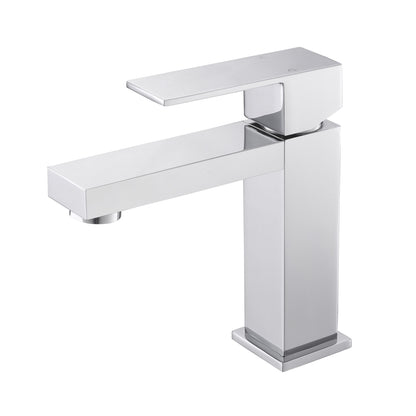 Aqua Kubo by KubeBath Single Lever Bathroom Vanity Faucet Chrome