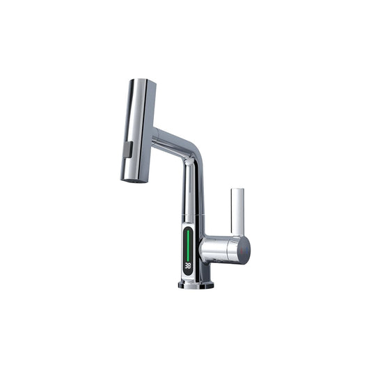 Aqua Klein Single Lever Temperature Digital Display Faucet Chrome