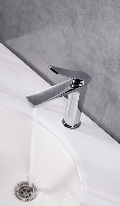 Aqua Balli Single Lever Bathroom Vanity Faucet Chrome