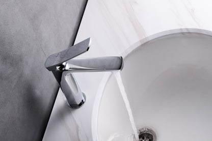 Aqua Balli Single Lever Bathroom Vanity Faucet Chrome