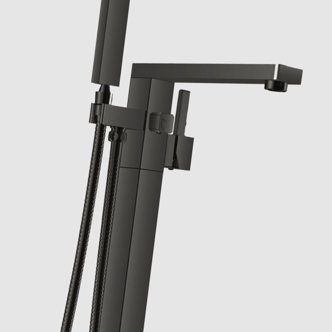 Aqua Squadra Floor Mounted Soker Tub Faucet Black